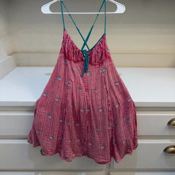 Free People Sunshine fish print mini dress - Picture 2 of 3